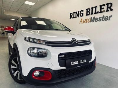 Hvid Brugt 2019 Citroën C3 PureTech Hatchback | 79.800 kr. (Lidt for dyr)