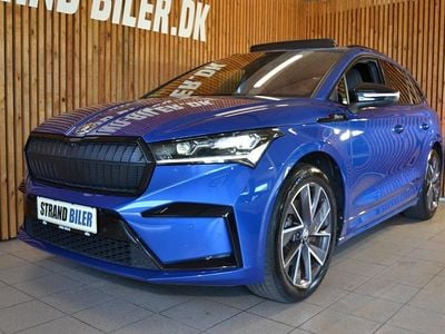 Blåmetal Brugt 2022 Skoda Enyaq iV SportLine SUV | 304.800 kr. (Dyr)