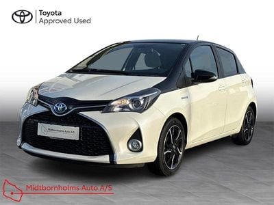 Hvid/sort Brugt 2016 Toyota Yaris Hybrid PURE Hatchback | 99.900 kr. (God pris)