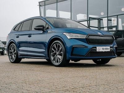 Blåmetal Brugt 2022 Skoda Enyaq iV SportLine SUV | 239.700 kr. (Lidt for dyr)
