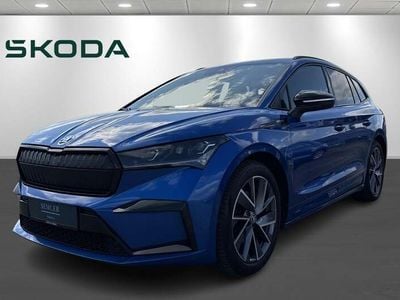 Blåmetal Brugt 2021 Skoda Enyaq iV SportLine SUV | 209.900 kr. (Lidt for dyr)