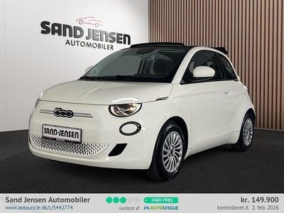 Hvid Brugt 2023 Fiat 500e Icon Cabriolet | 149.900 kr. (God pris)