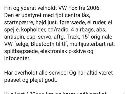 brugt VW Fox 1,4