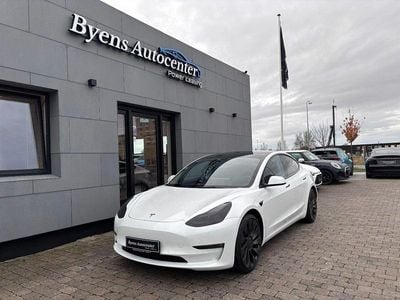 Hvid Brugt 2021 Tesla Model 3 Performance Sedan | 269.900 kr. (Dyr)