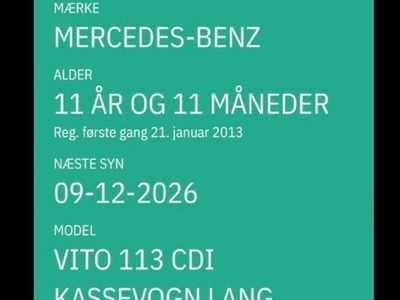 Brugt 2013 Mercedes Vito MPV | 59.000 kr.