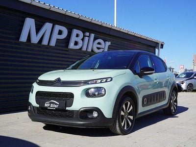 Grønmetal Brugt 2019 Citroën C3 PureTech Hatchback | 84.900 kr. (Lidt for dyr)