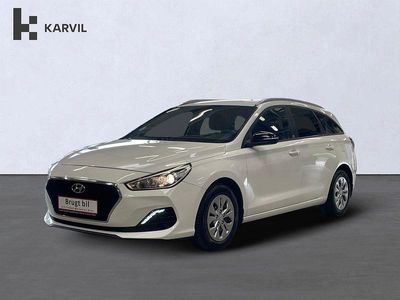 Polar white Brugt 2018 Hyundai i30 GO! Stationcar | 134.900 kr. (Lidt for dyr)