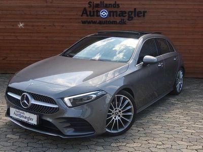 Grå Brugt 2019 Mercedes A200 AMG line Hatchback | 295.000 kr. (Dyr)