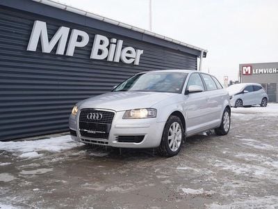 Sølvmetal Brugt 2008 Audi A3 Sportback Attraction Hatchback | 34.900 kr. (Super pris)