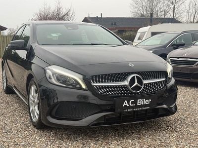 Brugt Mercedes A200 AMG line 156 HK (114 kW) 2018 Sort Hatchback