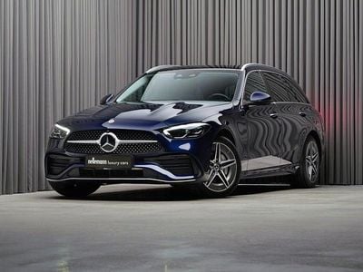 Mørkblåmetal Brugt 2022 Mercedes C300e AMG line Stationcar | 472.000 kr. (Lidt for dyr)