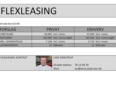 Polarhvid Brugt 2017 Mercedes GLS400 AMG line SUV | 599.990 kr.