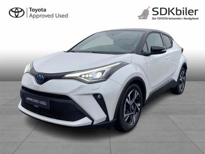 Platinum pearl white/astral bl Brugt 2022 Toyota C-HR Multidrive S SUV | 249.900 kr. (Fair pris)