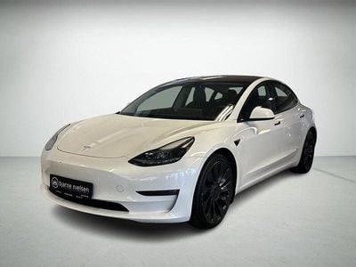 Hvid Brugt 2022 Tesla Model 3 Performance Sedan | 249.800 kr. (Fair pris)