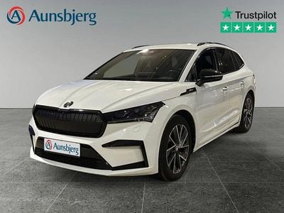 Hvid metal Brugt 2022 Skoda Enyaq iV SportLine SUV | 217.500 kr. (Lidt for dyr)