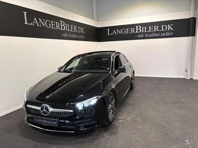 Brugt Mercedes A200 AMG line 163 HK (119 kW) 2018 Sortmetal Hatchback