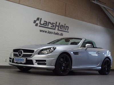 Sølvmetal Brugt 2014 Mercedes SLK200 AMG line Cabriolet | 369.800 kr.