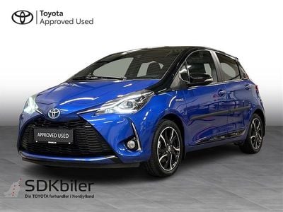 Blå/sort Brugt 2018 Toyota Yaris Hybrid Hatchback | 129.900 kr. (Dyr)