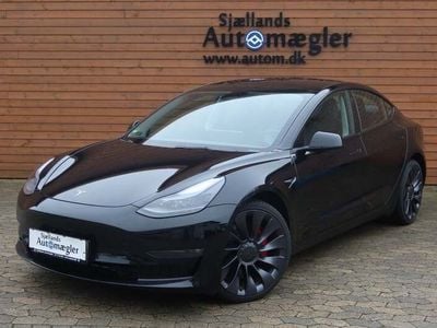 Sort Brugt 2022 Tesla Model 3 Performance Sedan | 280.000 kr. (Fair pris)