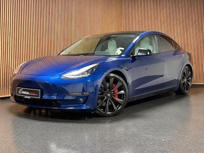 Blå Brugt 2019 Tesla Model 3 Performance Sedan | 149.995 kr. (Fair pris)