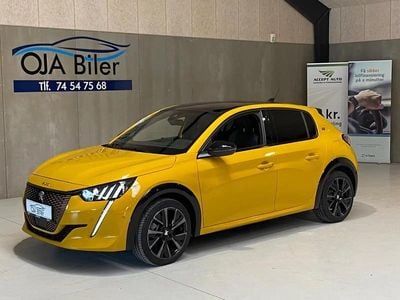 Gul Brugt 2023 Peugeot e-208 GT Hatchback | 179.900 kr. (Lidt for dyr)