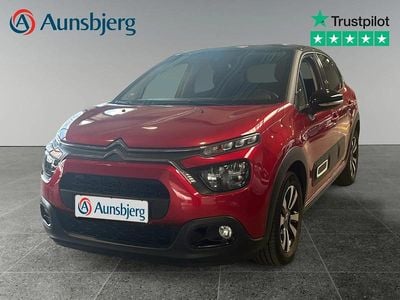 Rød /sort Brugt 2021 Citroën C3 PureTech Hatchback | 104.500 kr. (Fair pris)