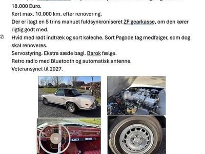 Brugt Mercedes 230 1967 Cabriolet