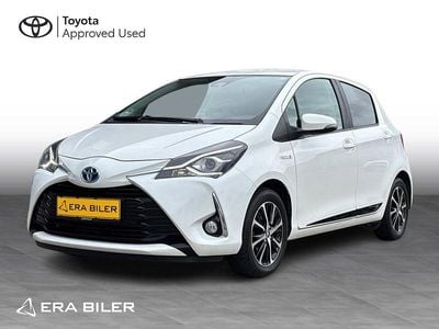 040 pure white Brugt 2019 Toyota Yaris Hybrid H3 Hatchback | 89.900 kr.