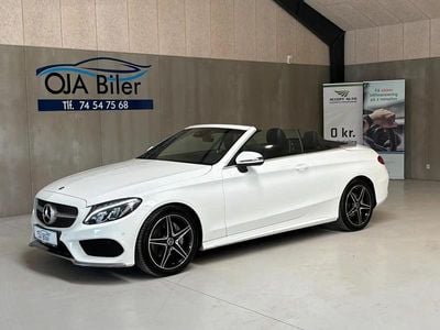 Hvidmetal Brugt 2017 Mercedes C180 AMG line Cabriolet | 399.900 kr.