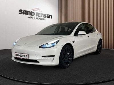 Hvid Brugt 2022 Tesla Model 3 Performance Sedan | 244.900 kr. (Fair pris)