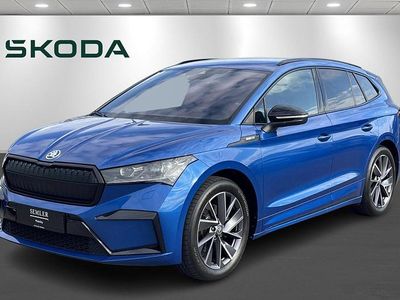Blåmetal Brugt 2023 Skoda Enyaq iV SportLine SUV | 269.900 kr. (Lidt for dyr)