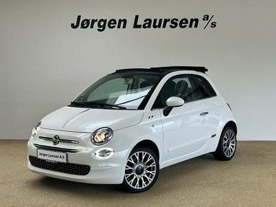 Perlemorshvid med sort tag c Brugt 2018 Fiat 500C Lounge Cabriolet | 89.800 kr. (Fair pris)