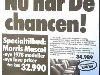 Brugt Morris Mascot 1978