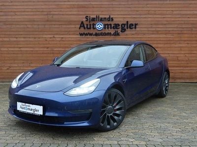 Blåmetal Brugt 2020 Tesla Model 3 Performance Sedan | 200.000 kr. (Fair pris)