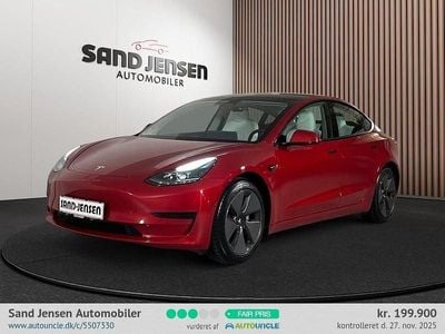 Rød Brugt 2021 Tesla Model 3 Standard Range Sedan | 199.900 kr. (Fair pris)