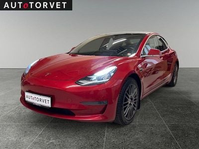 Rød Brugt 2019 Tesla Model 3 Long Range AWD Sedan | 122.900 kr. (God pris)