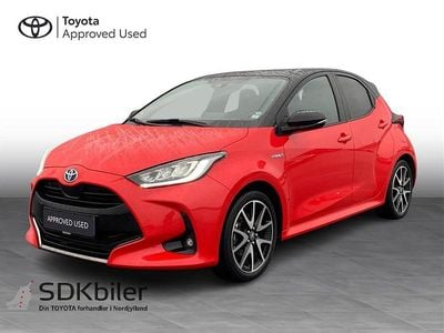 Brugt Toyota Yaris Hybrid Edition 116 HK (85 kW) 2021 Rød Hatchback