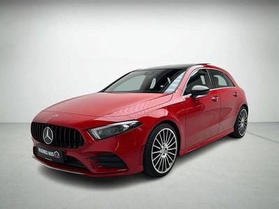 Rød Brugt 2018 Mercedes A200 AMG line Hatchback | 239.980 kr. (Fair pris)