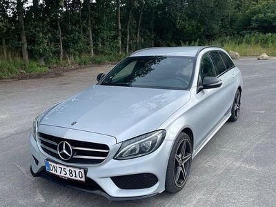 Sølvmetal Brugt 2017 Mercedes C300 AMG line Stationcar | 265.000 kr.