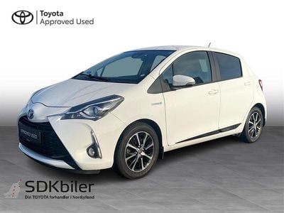 Hvid Brugt 2018 Toyota Yaris Hybrid H3 Hatchback | 124.900 kr. (Fair pris)