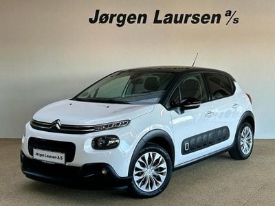 Hvid m. sort tag Brugt 2019 Citroën C3 PureTech Hatchback | 89.800 kr. (Fair pris)