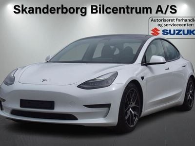 Hvid Brugt 2021 Tesla Model 3 Long Range Sedan | 169.900 kr. (God pris)
