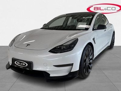 Hvid Brugt 2022 Tesla Model 3 Performance Sedan | 279.900 kr. (Fair pris)