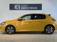 Brugt Peugeot 208 Allure 100 HK (73 kW) 2021 Gul metal Hatchback