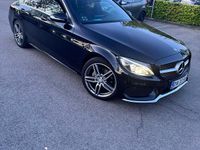 Brugt Mercedes C200 AMG line 184 HK (135 kW) 2014 metal sort Sedan