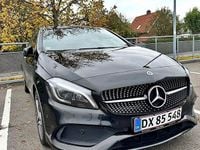 Brugt Mercedes A200 AMG line 156 HK (114 kW) 2016 Sort Hatchback