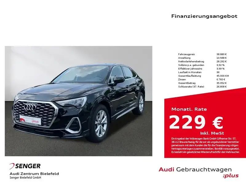 Schwarz Gebraucht 2024 Audi Q3 Sportback S-Line SUV | 38.880 € (Guter Preis) - Bild 1/1