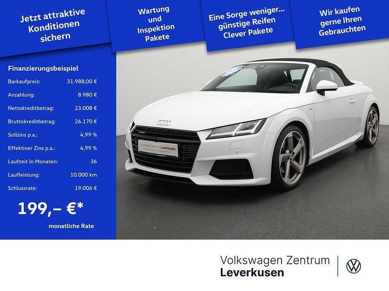 Gebraucht Audi TT Roadster S-Line 230 PS (169 kW) 2018 Schwarz / gletscher weiss (metallic) Cabrio