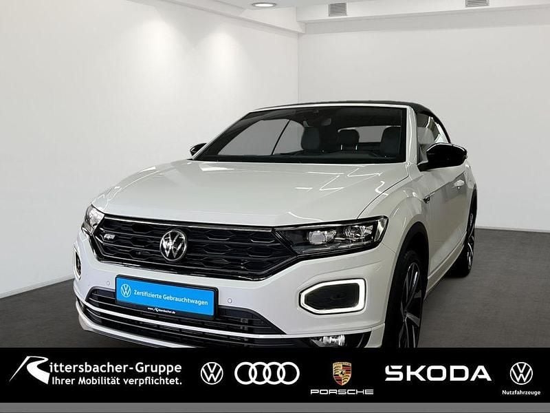 Pure white Gebraucht 2021 VW T-Roc Cabriolet R-line Cabrio | 23.220 € (Fairer Preis) - Bild 1/4