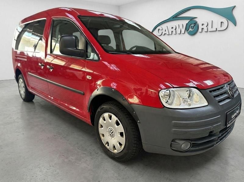Gebraucht VW Caddy Maxi 105 PS (77 kW) 2010 Rot Van / Kleinbus